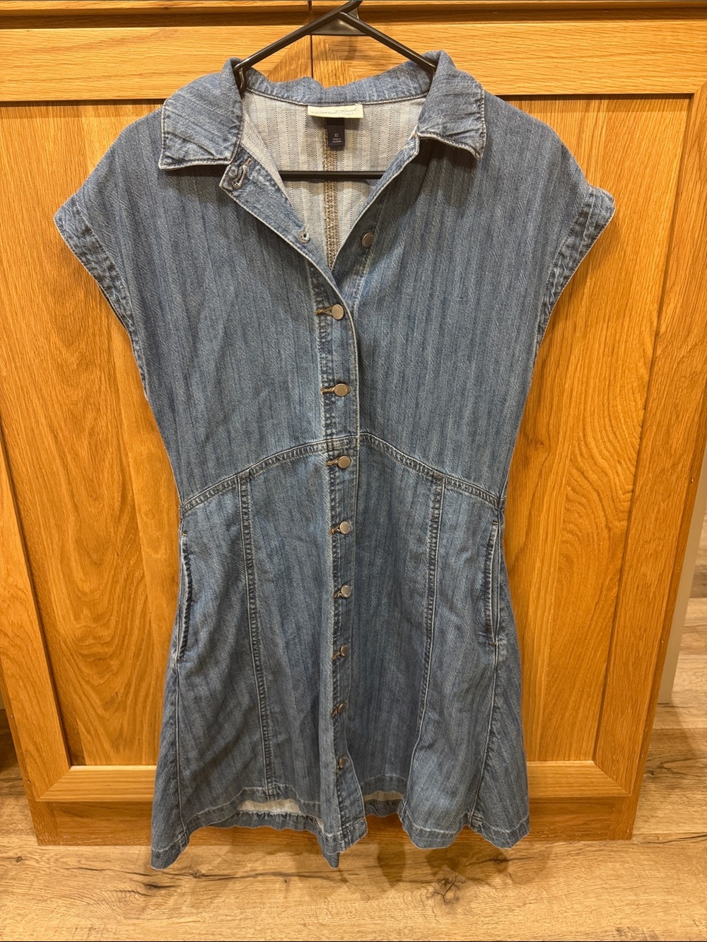Universal Thread Denim Button-Front Mini Dress - Light Blue